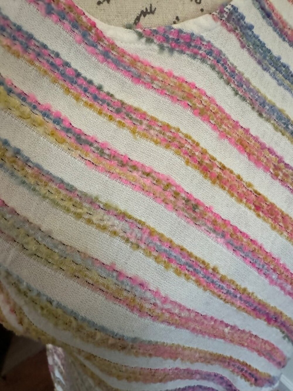Lou & Grey Dress Diagonal Rainbow Stripe Sleeveless Sundress Small Summer - Picture 8 of 11